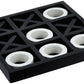 Deco 79 Wood Tic Tac Toe Game Set With White Os, 14' X 14' X 2', Black