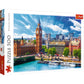 Trefl Sunny Day In London 500 Piece Jigsaw Puzzle Red 19'X13' Print, Diy Puzzle, Creative Fun, Classic Puzzle For Adults And Children From 10 Years Old