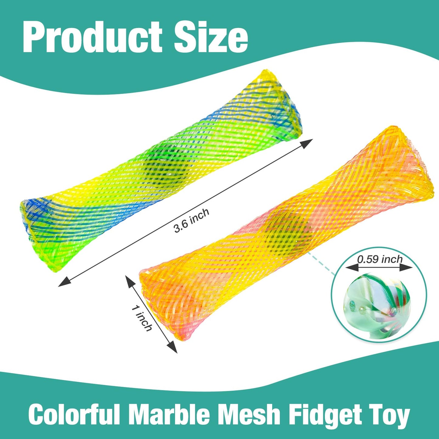 Yuqilin 120 Pcs Fidget Toys Marble Mesh Fidget Toys Bulk, Stress Relief Sensory Colorful Fidget Toy Set For Kids Adults With Adh