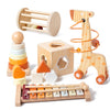 Montessori Toys For 1-3 Year Old, Baby Toys 12-18 Months, Wooden Stacking Rings Toys For Toddlers, Shape Sorting Cube, Xylophone, Preschool Sensory Developmental Educational Toys For Babies