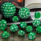 CiaraQ DND Polyhedral Dice Set (15pcs) D4-D100 Game Dice with Dice Bag for Dungeons and Dragons Role Playing Table Games (Green