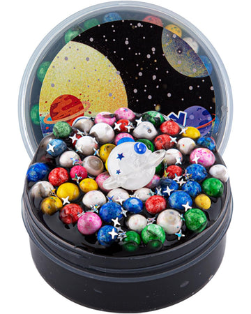 Black Galaxy Foam Slime - Stretchy & Non-Sticky Crunchy Slime Party Favors For Kids