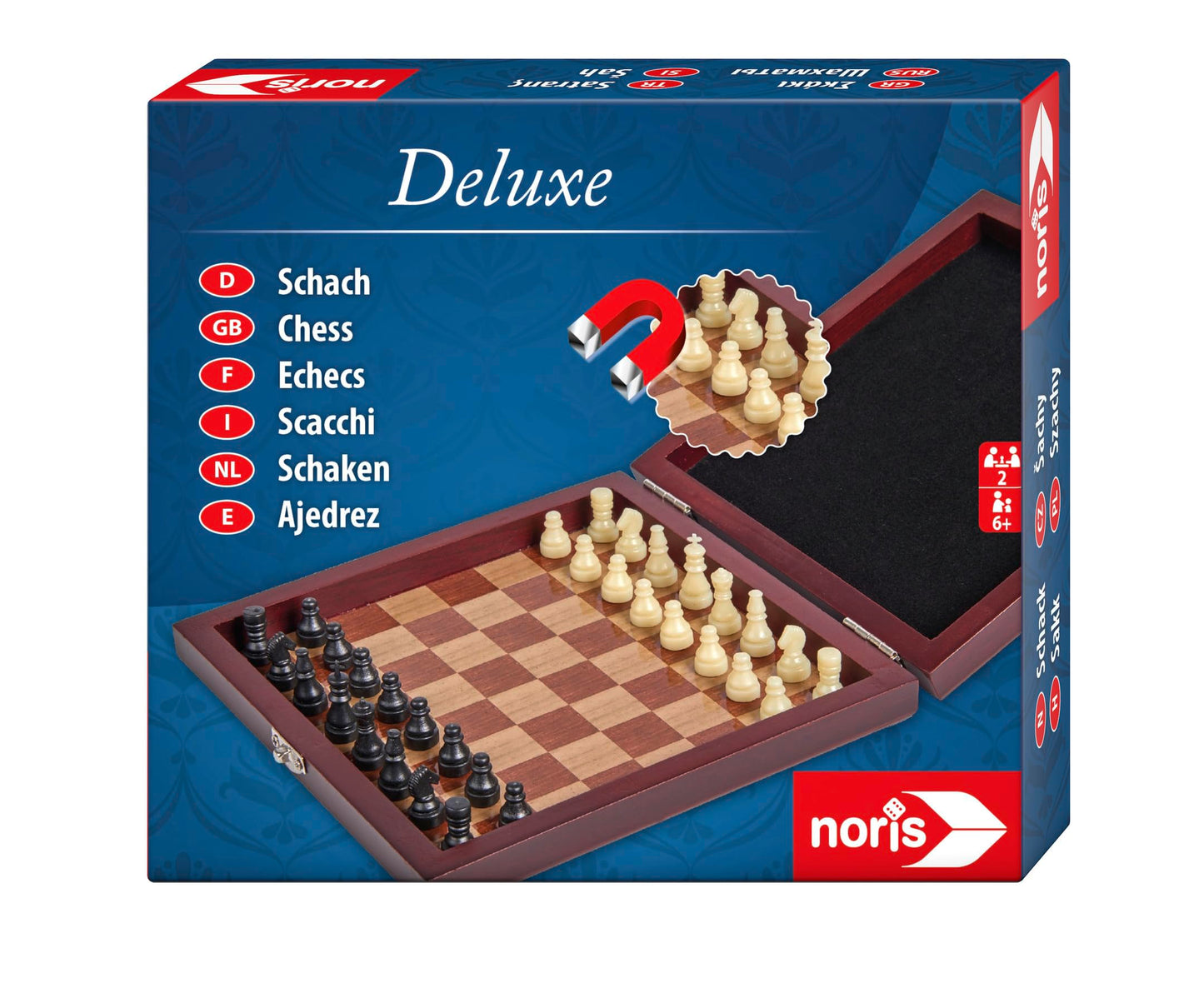 Noris-Spiele GmbH & Co.KG Deluxe Reisespiel: Schach (Holzbox) Board Game