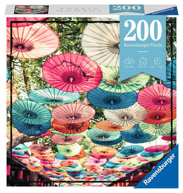 Ravensburger Puzzle Moment: Umbrellas - 200 Piece Jigsaw Puzzle For Kids & Adults | Unique, Perfect Interlock | Vibrant, Glare-Free Design | Made With Fsc-Certified Wood | Quality Entertainment Time