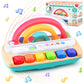 Play Baby Musical Toys - Rainbow Baby Piano Toy Music & Sound Light Up Musical Toys For Toddlers 1-3, Multifunctional Baby Pop Up Toy Cause And Effect Toys For Toddlers Age 1+ And Up Girls