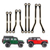INJORA High Clearance Chassis Links Set Brass Black Coating Link for 1/18 TRX4M Upgrade Parts RC Crawler, 48g