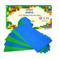 Dspitwod Base Plates 5 X10 Inch Variety Baseplates For Brick Block Building Compatible All Major Brands Blue And Green Baseboard With Pin-Hole (6-Pack)