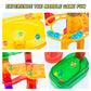 247Pcs Marble Run With Motorized Elevator, Construction Building Blocks Toys With 30 Glass Marbles And 30 Glow In The Dark Marbl