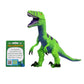 WONDERY KIDS Goliath Wow Velociraptor Toy - Jumbo Multicolor Plastic Dinosaur with Fun Fact Card