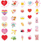 Valentines Day Foam Stickers Heart Shaped Dessert Craft Sticker for Scrapbook Party Decoration 200Pcs