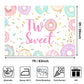 Avezano Donut Two Sweet Birthday Backdrop Second Birthday Party Decorations Background Sprinkles Donut Happy 2Nd Birthday Party