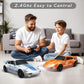 Yuan Plan Rc Drift Car, 2.4Ghz Remote Control Car With Led Light, 1/24 4Wd High Speed Drifting Rc Cars With Two Rechargeable Bat