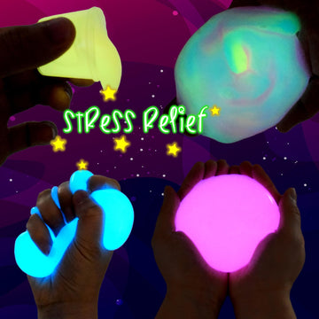 12 Pack Galaxy Slime Kit Glow In The Dark Galaxy Slime Set, Slime Party Favors For Girls Boys, Diy Putty Slime Stress Relief Toy For Goodie Bags Stuffers Christmas Easter Toys