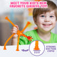 Playbees LED Telescopic Giraffe Toys 12-Pack - Sensory Fidget Toys for Kids with ADHD, Autistic Stimulating Play, Multicolor Interactive Learning