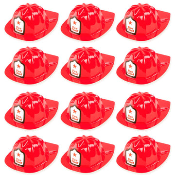 Super Z Outlet 12 Pack Firefighter Childrens Helmet Party Supplies for Kids Costume Accessory