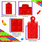 Sawysine 12 Set Building Blocks Cups 10 oz Blocks Reusable Party Favors Cup Plastic Colored Brick Drinking with Lids and Straws