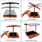 Funxplore Wooden Kids Sandbox With Lid, Outdoor Sand Box With Picnic Table, Sandpit With Cover Canopy For Aged 3-8 Years Old, Ad
