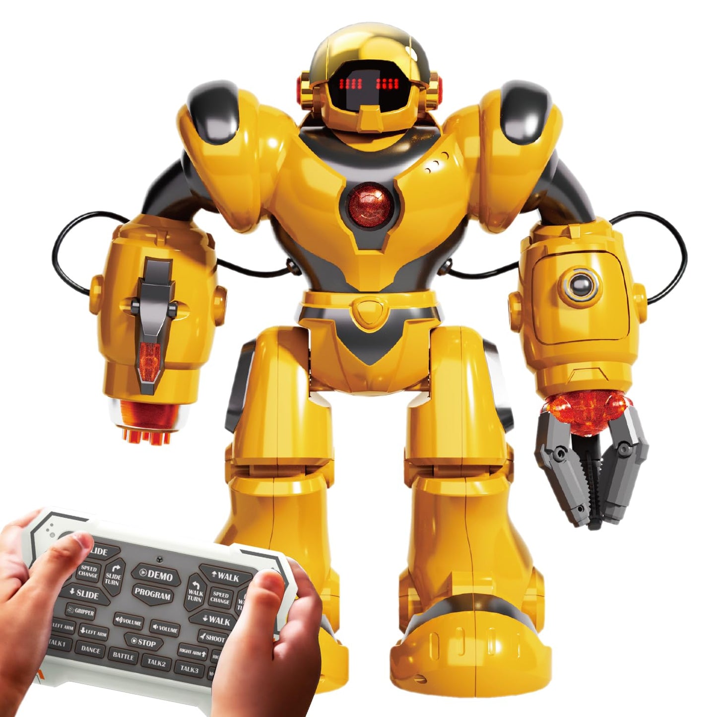 Bezgar Robot Toys For Kids 3-12 Years Old - Big Rc Robot Programmable Dancing With 22 Actions, Remote Control Emo Robots Support