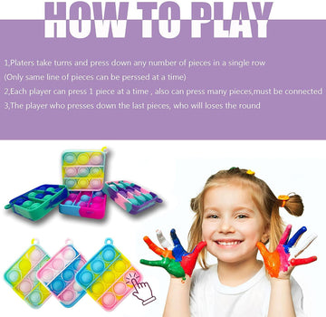 100Pcs Random Color Mini Pop Keychain Fidget Toy Push Bubble Pop Silicone Squeeze Sensory Toys Make Fun for Kids Anxiety Stress Reliever for mature-themeds