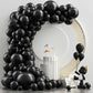 Nisocy Black Latex Balloon Arch Kit, 102Pcs 18In 12In 10In 5In Arch Garland For Festival Picnic, Engagement, Wedding, Birthday P