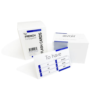 200 French Verb Conjugation Present Tense Flash Cards - Full Examples In Both French And English