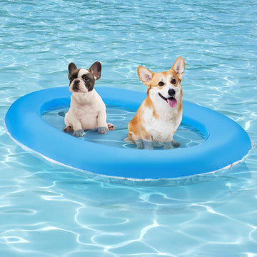 Dog Pool Float - Inflatable Pool Floats Raft For Small Dog Puppies Up To 45Lb, Scratch Resistant And Durable, Easy Set Up For Su