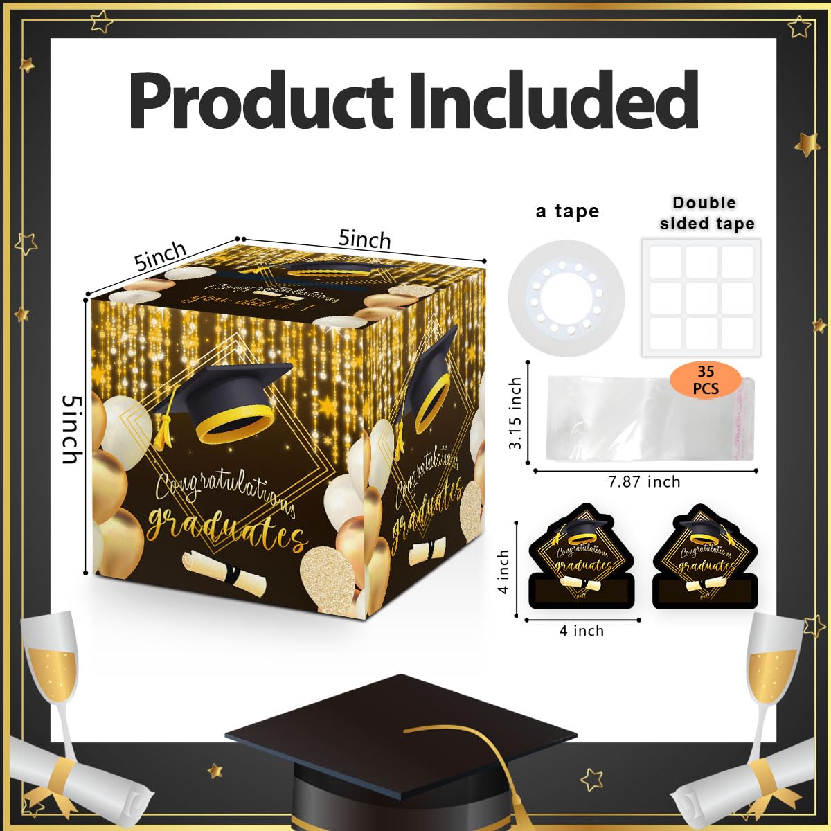 Graduation Gifts For Women Men, Funny Graduation Gifts For College, Surprise Money Box For Cash Gift Pull, Graduation Money Hold