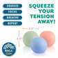 Power Your Fun Mini Stress Balls - 3pk Color Changing Fidget Toys for Adults & Kids - Calming Squeeze Balls in Green, Orange, Blue