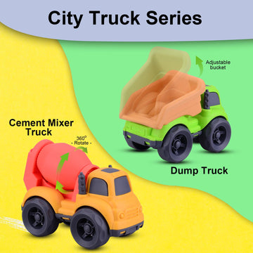 Aigitoy Dump Truck Toys for 1 2 3 Year Old Boys, BPA Free, Phthalates Free, PVC, Dump Truck, Mixer Cement, Easter Basket Christm