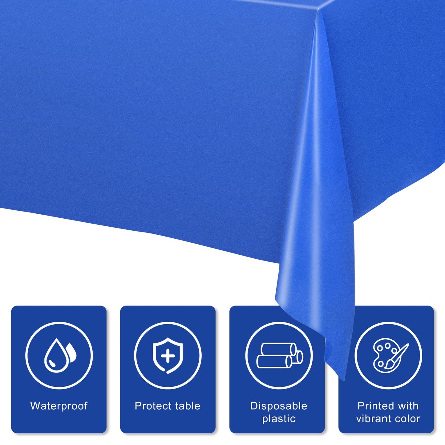 Moukeren 16 Pack Plastic Tablecloths Bulk 54 X 108 Inch Disposable Rectangle Table Covers Waterproof Party Table Cloths For Indo