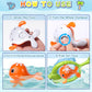 Ficcurys Baby Bath Toys Set,Wind Up Pool Toys For Toddlers 1-3,Kids Magnetic Fishing Toys With Fishing Rod,Fishing Net And 4Pcs