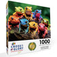 Cross & Glory - Rainbow Ribbit: Frog Ensemble - 1000 Piece Jigsaw Puzzle For Adults | Vibrant Puzzle | Premium Quality | Unique
