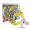 Edushape Classic Tambourine For Kids, Yellow - Percussion Musical Instrument Baby Tambourine For Toddlers 1-3, Kids Tambourine Fun Tummy Time, Fine Motor, Auditory And Visual Sensory Development
