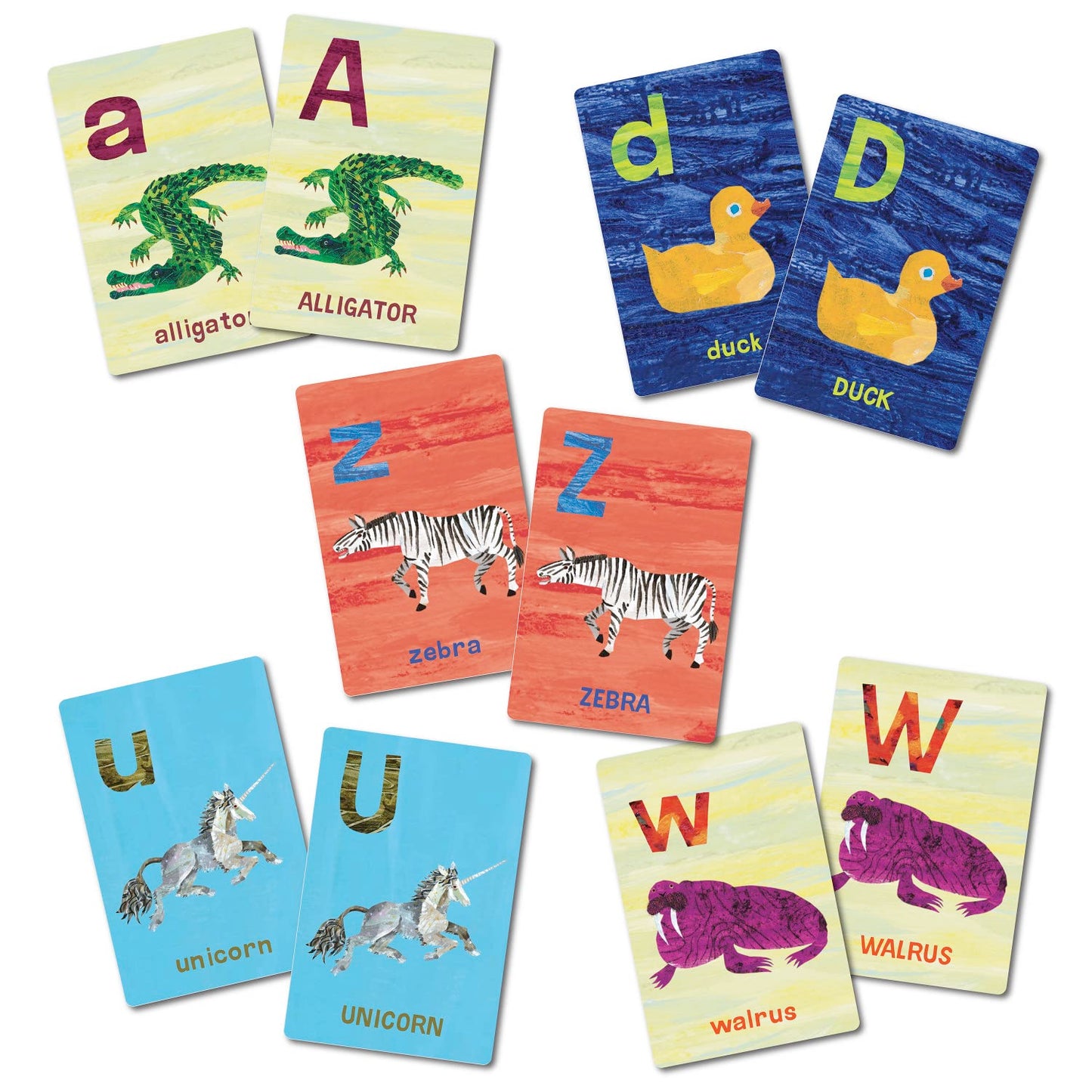 Briarpatch Go Fish Card Game - World of Eric Carle Alphabet, Featuring The Very Hungry Caterpillar, Preschool Learning, Paper