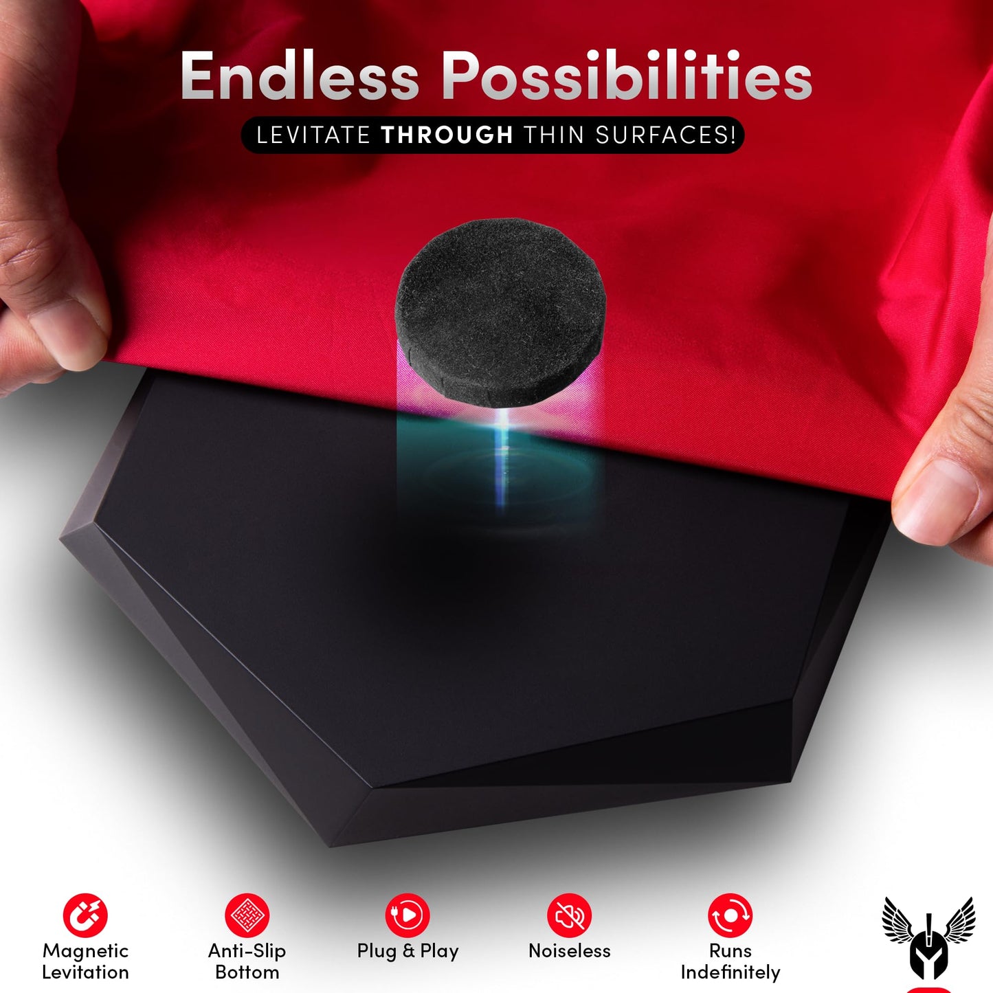 Levitexa Levitating Display - Black ABS Floating Stand for Figures and Toys