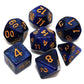 Dnd Dice Set Dark Blue Mix Black Nebula Dice For Dungeon And Dragons D&D Rpg Role Playing Games 7Pcs Polyhedral Dice With Dice B