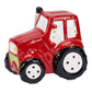 Creative Gifts International Red Harvesting Farm Tractor Piggy Bank, 6' X 6', Shiny Ceramic Finish, Gift Box Included