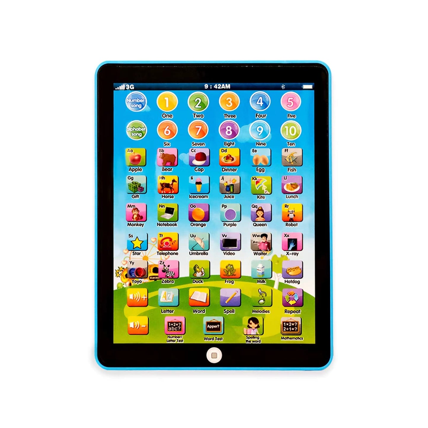 Stoulkd Kids Tablet -Learning Pad,With 6 Games To Learn Music/Words/Learning Letters/Alphabet,Education Tablet For Kids For Boys