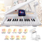 HONEY JOY Classical Kids Piano, 31-Key Toy Mini Grand Piano with Music Stand & Stool, Portable Electronic Educational Musical In
