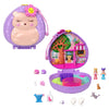 Polly Pocket Playset, Hedgehog Coffee Shop Compact With 2 Micro Dolls & 10 Accessories, Travel Toy With Fidget Exterior