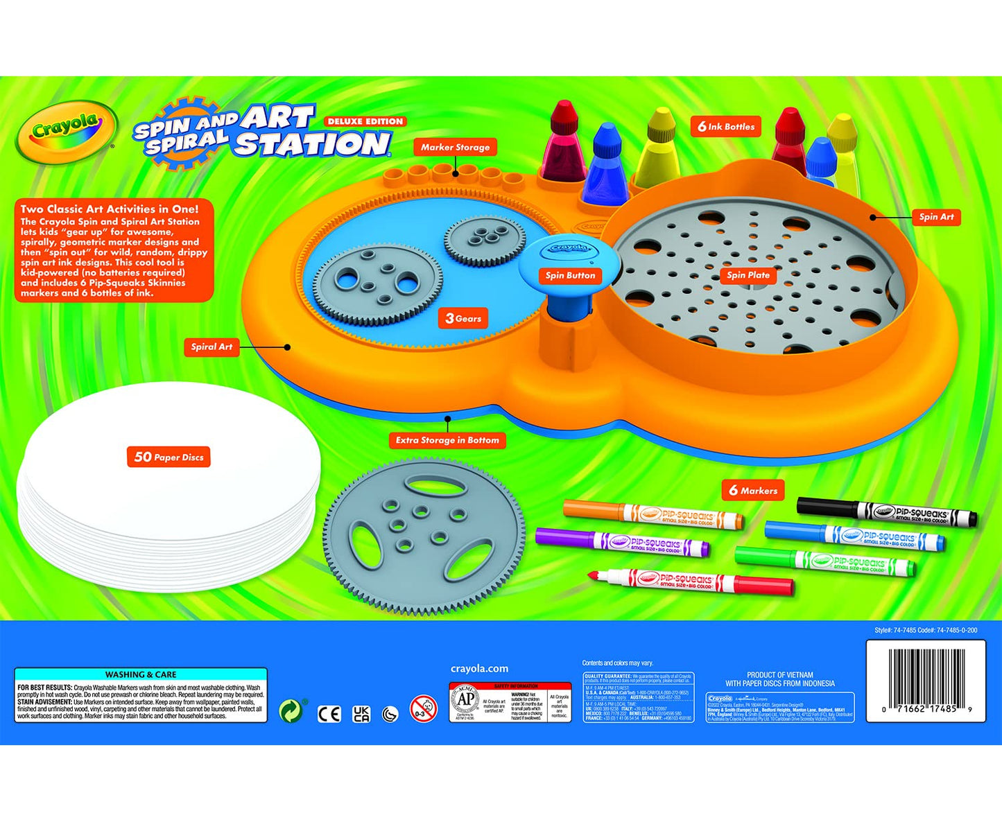 Crayola Spin & Spiral Art Station Deluxe, DIY Crafts, Toys for Boys & Girls, Gift, Ages 6, 7, 8, 9