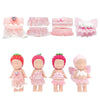 4 Sets Doll Clothes for Sonny Angel  fit for 3 Inch Collectible Dolls for mature-themed Collectors  Includes Tops and Skirts for Display and Decoration (Cherry Blossom Angel Style)
