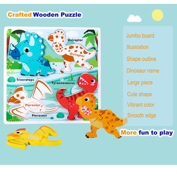 Wooden Toddler Puzzles Age 2-3,Montessori Toys For 2 3 Years Old Boys Girls, Jungle Puzzles For Toddlers 2-4, Toddler Toys Educational Learning Gifts For 2-3