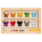 2 in 1 Magnetic Color and Number Maze, Montessori Toys with Drawing Board for 3 4 5 Year Old, Wooden Magnet Balls Puzzles, Learn