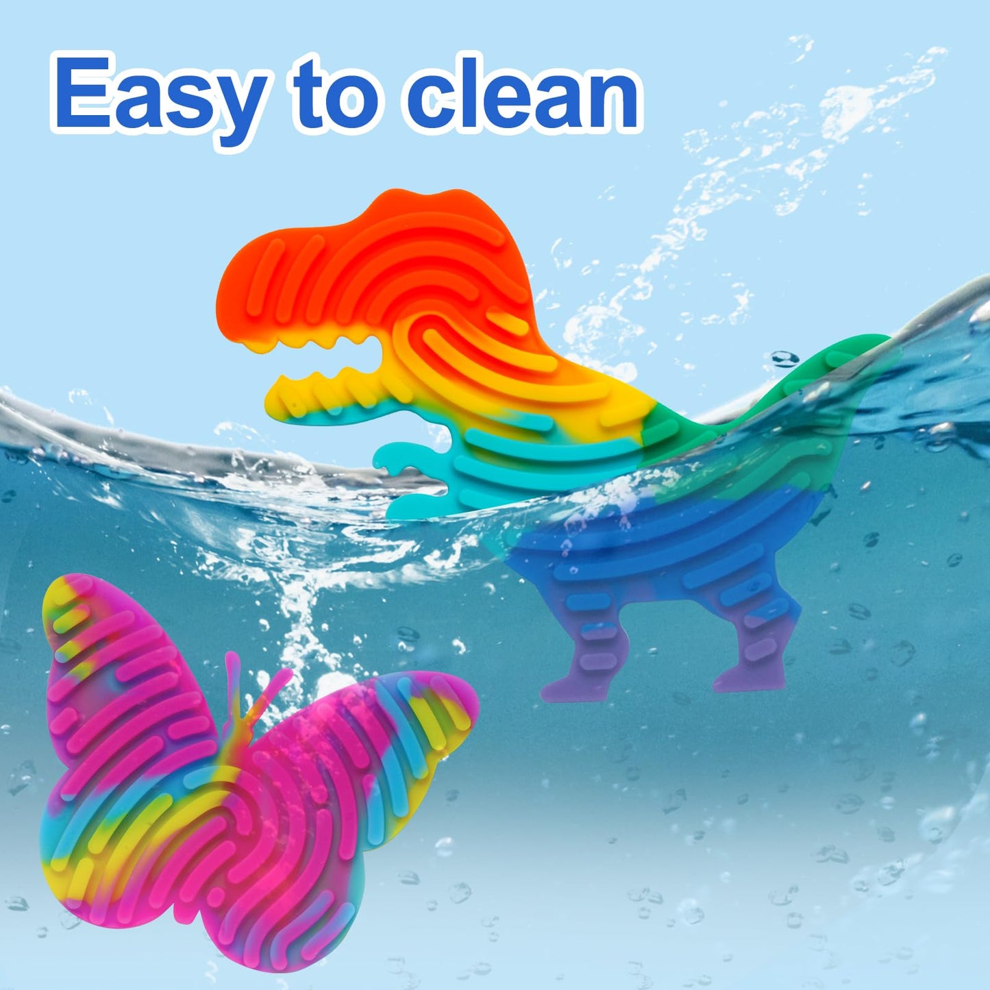 AHHSOY 4 Pack Sensory Activity Board Toys Set, Silicone Fidget Toys for Stress Relief, Ideal for Kids and Adults, ADHD & Autism Friendly