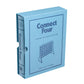WS Game Company Connect Four Vintage Bookshelf Edition - Linen, Modern Burlap, Model 43417