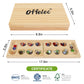 Offelec Mancala Board Game Set  Portable Travel Wooden Folding Set  Fun Table Games for Kids mature-themeds Family Night  48 Multi Color Glass Stones  Birthday  2 Players Games
