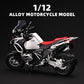 RZAPE Diecast Motorcycle Model Kit 1/12 Scale R1250 GS ADV Model Motorcycles,Kids Motorcycles Toy Front Wheel Can Be Steered Lef