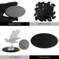30Pcs Textured Plastic Black Oval Miniature Bases, Model Base For Gaming Miniatures Or Wargames Table Top Games