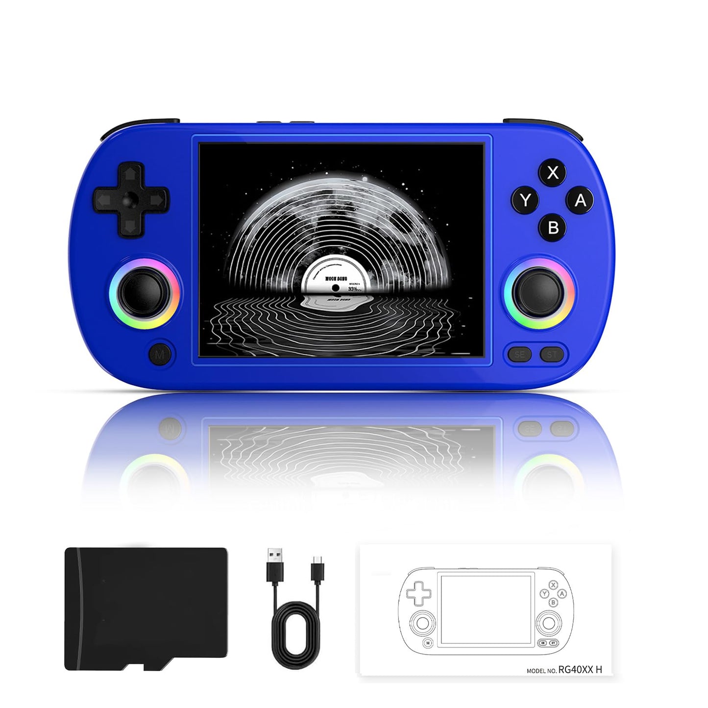 ???????????? ?? Retro Handheld Game Console With 4.0 Inch Ips Screen, Built-In 128Gb Tf Card And Linux System, Rgb Lighting Joys